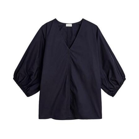 By Malene Birger Piamontes Organic Cotton Bluse Sort, Dame