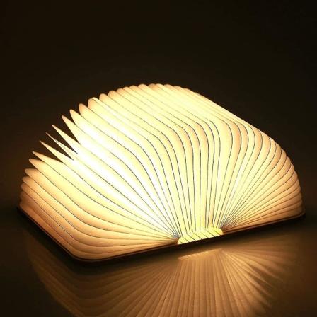 Puinen taitettava kirjalamppu, magneettiset Led-kirjavalaisimet, koristeellinen