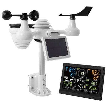 Wi-Fi 7 in 1 Sääasema - DUOKU - Väri näyttö 191,6 mm - Sisä- ja Ulkotiloihin - IPX7