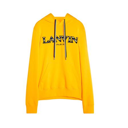 Lanvin, Hoodies Geel, Heren, Maat:M