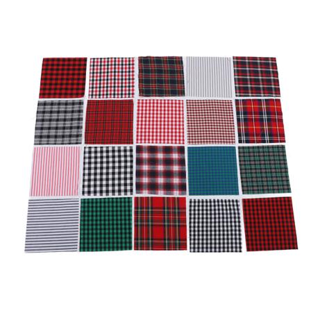 20 stk Plaid stof 25x25cm Rich, lyse farver Klassisk mønster Blødt åndbart falmefrit Holdbart, meget brugt håndværksstof