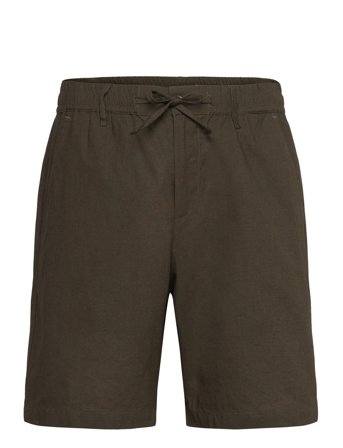 Anerkjendt Aklt James Cot/Linen Ela Shorts - Khaki green - L