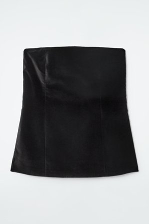 COS Women's Velvet Bustier in Black