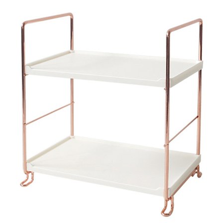 Muovinen/Metallinen Vapaasti seisova Pinottava Järjestelyhylly, Kylpyhuoneen Työtason Säilytyshylly, tyyli1