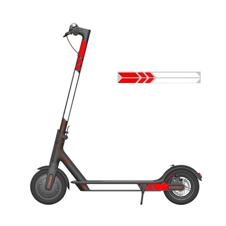Hjulnav-beskyttende reflekterende klistermærker til Xiaomi Mijia M365 elektrisk scooter Natsikkerhedsadvarselsmærkat