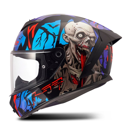 Integralhelm LS2 FF820 Rapid III Zombie II Schwarz/Rot/Blau XL