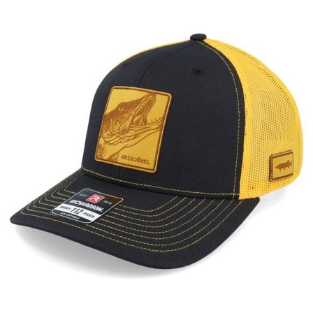Skillfish - Svart Keps - Grisjävel Laser 112 Split Black/Gold Trucker @ Hatstore