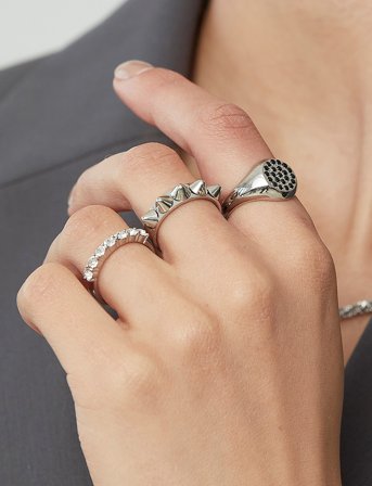 Edblad Peak Ring Single - Silver - S/16.8MM