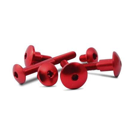 Vite Valter Moto Testa Bombata M6 Rossa