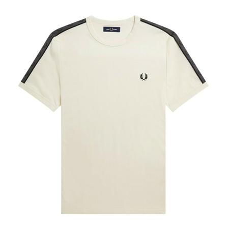 Fred Perry, T-Shirts Beige, Heren, Maat:S,Cotton
