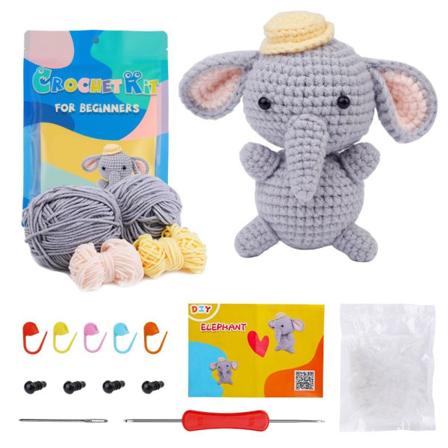 Hæklet Dyresæt Hæklet Startsæt ELEPHANT ELEPHANT Elephant