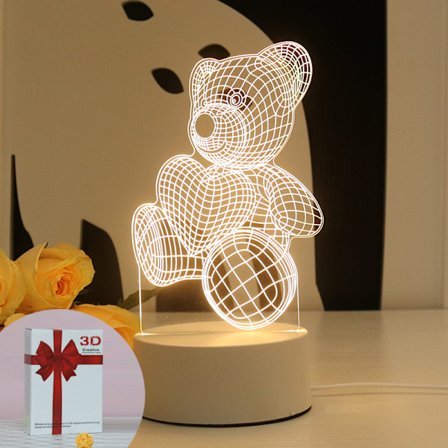 Kreativ 3D Natlampe Engros Julegave Sengelampe Atmosfærisk Lys Bordlampe Børnegave Feriegave