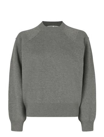 Jasamin Knit O-Neck Pullover Grå Second Female*Betinget Tilbud