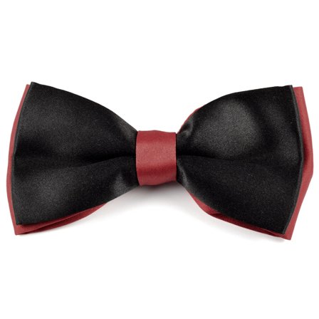 Nœud papillon à deux tons rouge et noir pour hommes - Noeuds papillon pré-noués - pour Hommes - Tailor Toki