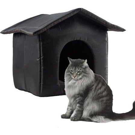 Utendørs Kattehus, Vanntett Kattehus Utendørs Koselige Hundehus Små Hunder, Kattehus Utendørs Vinter Varmt, Enkel Montering