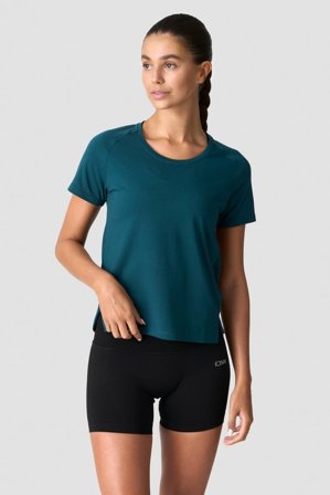 ICANIWILL - Stride DriRelease T-shirt Wmn Dark Teal - Dame - ICIW