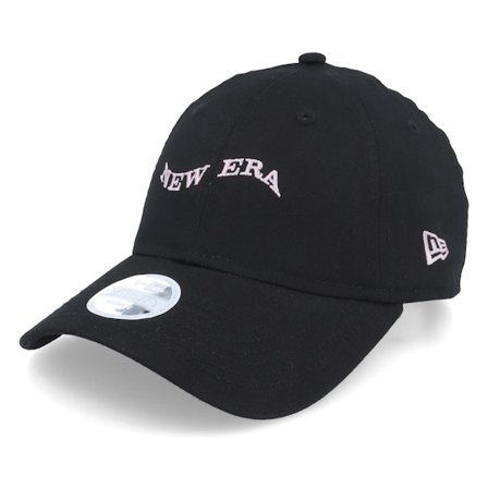 New Era - Nero unconstructed Cappellino - Womens Wave Logo 9TWENTY New Black Dad Cap @ Hatstore