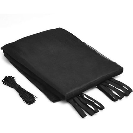 COSTWAY Trampoliiniverkko 305cm 10FT - 6 suoraa tolppaa - Tuplavetoketju ja turvasoljet - PE - Ulkokäyttöön