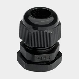 Cable gland NDS PST-2, plastic, for cable up to Ø6 mm, max connection Ø12 mm, black