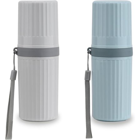 To rejse tandbørstekrus, vandtæt rejse tandbørsteetui, bærbart rejse tandbørsteetui, forretningsrejse tandbørsteetui