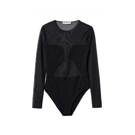 Mango - Toppar - Svart - Dam - Storlek: M, Dam, Storlek: M