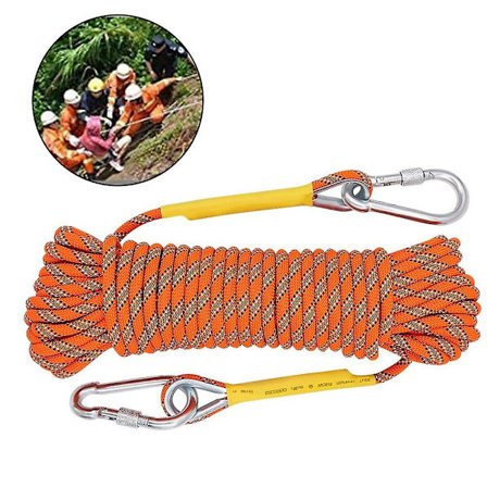 Statisk klatrereb tilbehørssnor udstyr flugt reb (10m)orange