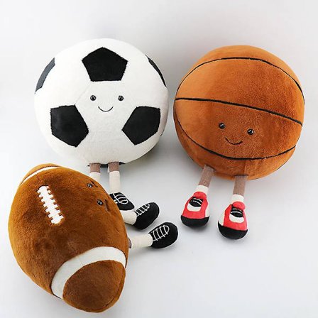 Rolig Sport Fodbold Basketball Plys Legetøj Rugby Børne Dukker Til Børn Gave