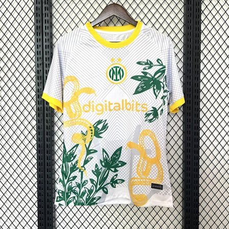 Sesong 2425 F.C. Internazionale Milano Kortarmet Fotballtrøye Hurtigtørkende Pustende Sportsklær