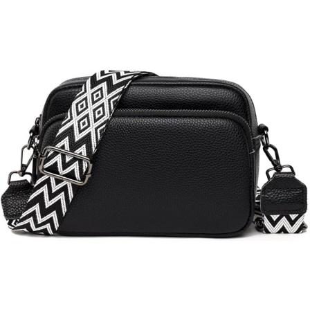 Crossbody tasker til kvinder - Læderhåndtasker og skuldertasker med justerbar bred rem Kamera Cross Body taske til rejser, shopping, arbejde, daglig 