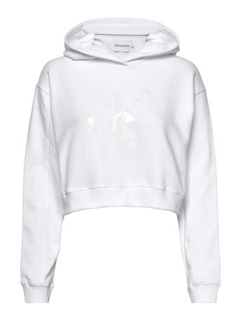 Tonal Monogram Hoodie White Calvin Klein Jeans