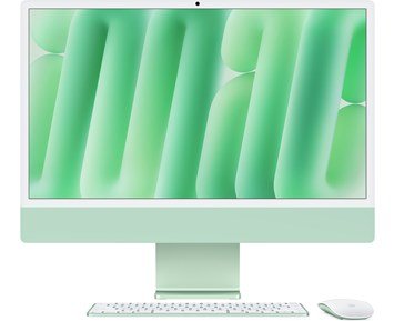 Apple 24-inch iMac with Retina 4.5K display, Apple M4 chip with 10-core CPU and 10-core GPU, 16GB, 256GB SSD - Green - 24" Apple iMac M4 - 256 GB