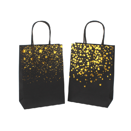 Papperspresentpåsar Bulk Kraft Party Favor Bags 4st Svart