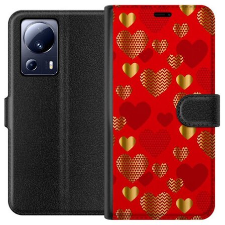 Kompatibelt Lommeboketui til Xiaomi Xiaomi 13 Lite GoldenHearts