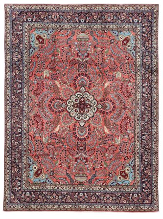Hand Knotted Persian Hamadan Fine Rug 242X330 Dark Red/Black