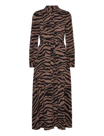 Vmshilah Naja Ls Long Shirt Dress Wvn Ga Vero Moda Brown