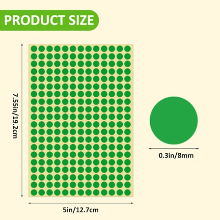 Farverige 8 mm prikklistermærker 4160 stk. 10 farver selvklæbende runde etiketter til kalenderorganisering DIY-håndværk
