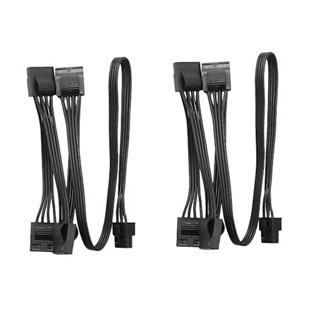 2x 6pin til 4 Molex modulær strømforsyningskabel 6pin til 4 Ide-kabel for Rm1000x Rm850x Rm750x Rm650x