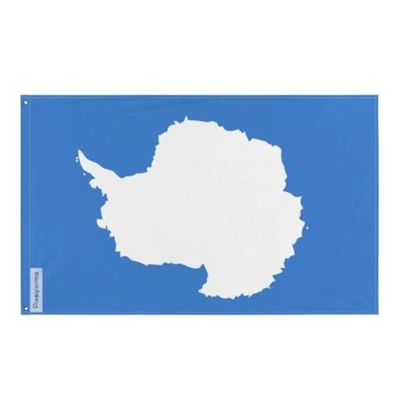 Flag - Multifarvet - Antarktis - 90 x 150 cm - Polyester - Tryk forside/ bagside