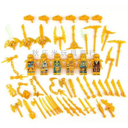 Golden Ninja Series Byggklossfigurer 6 st Educational Assembling Toys (FMY)