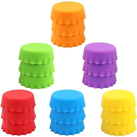 18 stk. Silikon Gummikorker, Gjenbrukbare Ølkorker kompatible med Hjemmebrygging