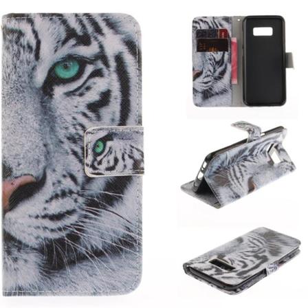 Plånboksfodral Samsung Galaxy S8 – Vit Tiger