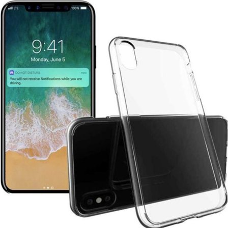 iPhone XR Skal Transparent TPU Skal i Silikon