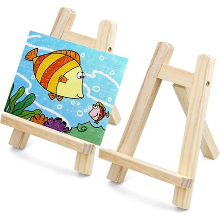 2 stk Crday Træ Mini Staffeli Stativ Lille Trekant Bordplade Display Stativ Kunstner