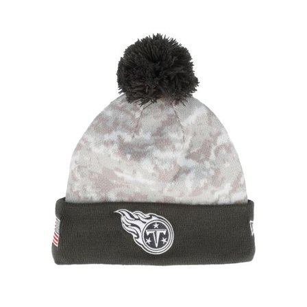 New Era - NFL Camo pom Beanie - Tennessee Titans Nfl24 Salute To Service Camo/Graphite Pom @ Hatstore