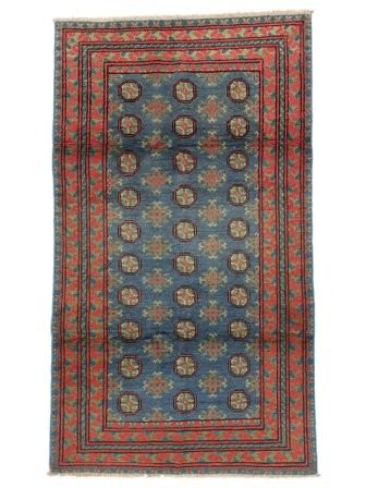 Medalionowy Mały Afgan Fine Dywan 109X189 Wełna