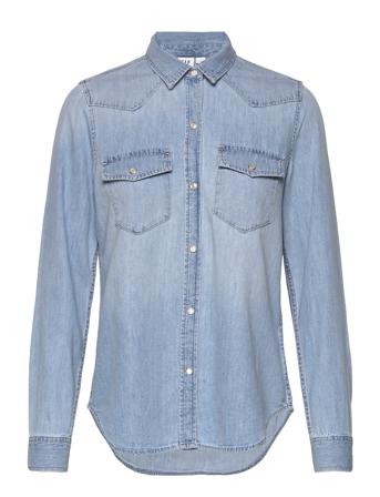 V-Denim Wstrn Shrt Lt Sunshine Blue GAP