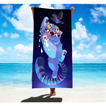 K-POP Demon Hunter Girls Serie Mikrofiber Absorberende Strandhåndklæde Hurtigtørrende Håndklæde