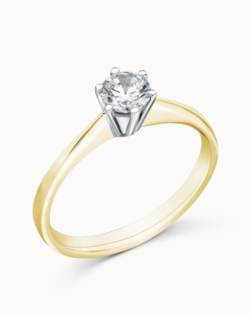 Solitairering Astrid 18K Gultguld Naturlig Diamant 0.30 Carat - Forlovelsesringe & Vielsesringe hos Vanbruun