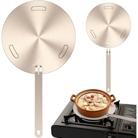 Induktionsadapter, induktionsplatta med handtag, värmespridningsplatta, universal induktionshälladapterplatta, adapter, A