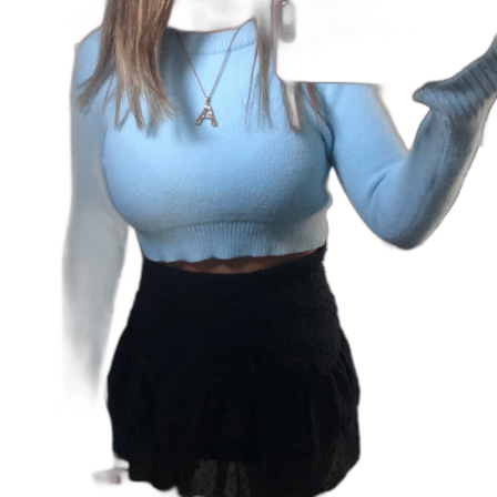 Blå stickad tröja från Zara